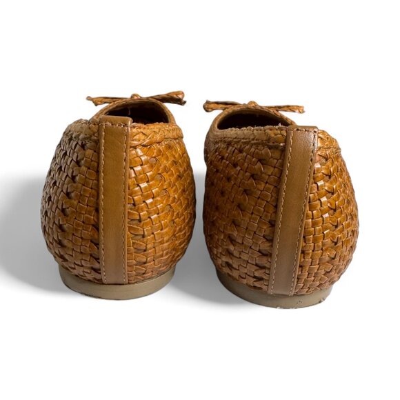 EUC Talbots Ballet Flats Woman’s 11 Blair Woven Tan - Picture 6 of 14